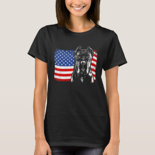 Proud Cane Corso American Flag Patriotic Dog T-Shirt