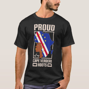 Proud Cape Verdean Roots Black History Month Cape  T-Shirt