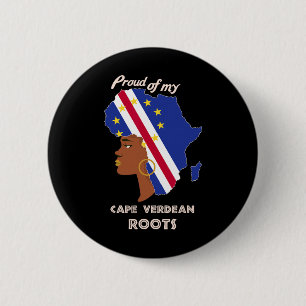 Proud Cape Verdean Roots Black History Month Women 6 Cm Round Badge