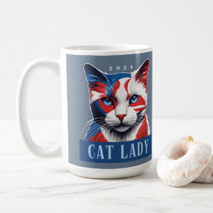 Proud Cat Lady Democrat 2024 US Election Coffee Mug