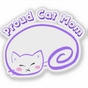 Proud Cat Mum Cute Cat Sticker