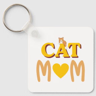 Proud Cat Mum Mother's Day Key Ring