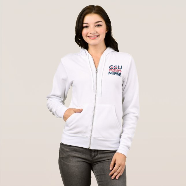 Proud CCU Nurse  Hoodie (Front Full)