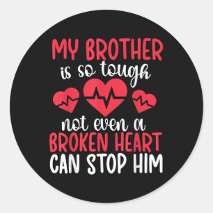 Proud Chd Warrior Sister Congenital Heart Disease Classic Round Sticker