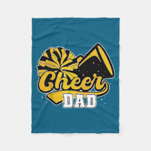 Proud Cheer Dad Favorite Cheerleader Artwork Fleece Blanket