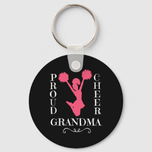 Proud Cheer Grandma Grandmother Cheerleading Gifts Key Ring