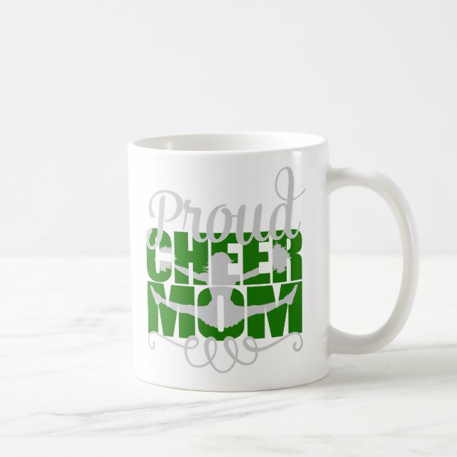 Proud Cheer Mum in Green Coffee Mug (Right)