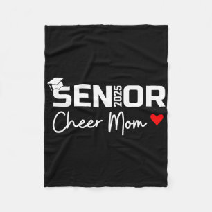 Proud Cheer Mum Of A Cl Of 2025 Senior Graduate Re Fleece Blanket