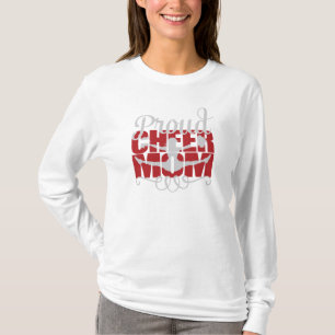 Proud Cheer Mum with Red letters T-Shirt