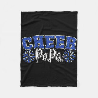 Proud Cheer Papa My Favorite Cheerleader Calls Me Fleece Blanket