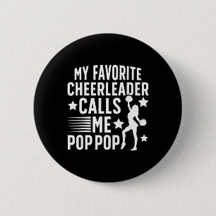 Proud Cheer Pop Pop Cheerleader Pop Pop Cheerleadi 6 Cm Round Badge