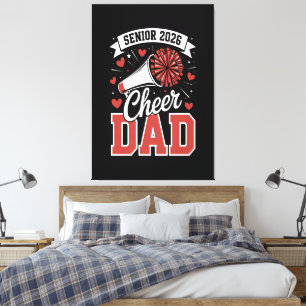 Proud Cheer Senior dad 2026 Canvas Print