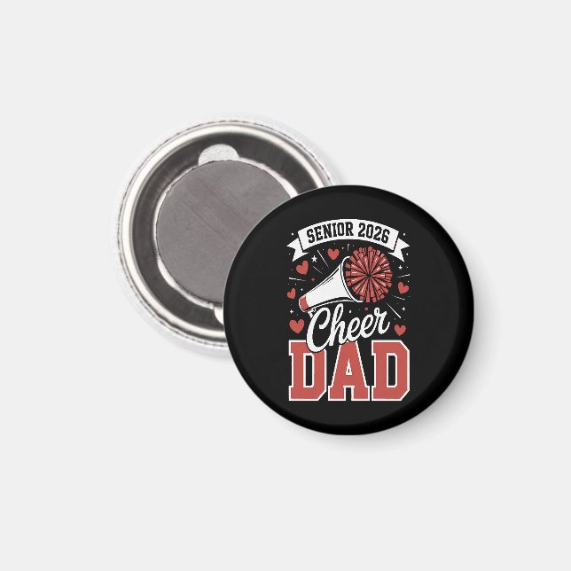Proud Cheer Senior dad 2026 Magnet (Front/Back)