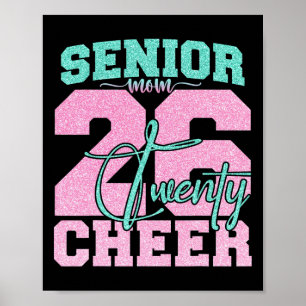 Proud Cheer Senior Mom 2026 Cheerleading Senior Ma Poster