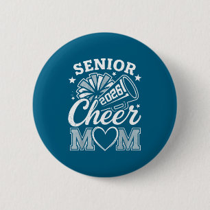 Proud Cheerleader Mom Class 2026 Graphic Art 6 Cm Round Badge