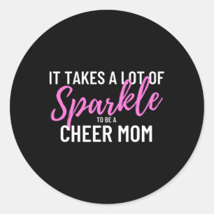 Proud Cheerleading Mom - I Ckspot Cheer Classic Round Sticker