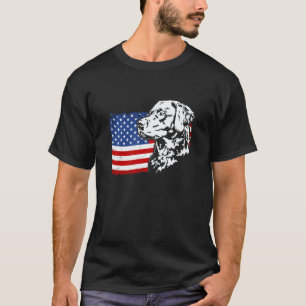Proud Chesapeake Bay Retriever American US Flag Pa T-Shirt