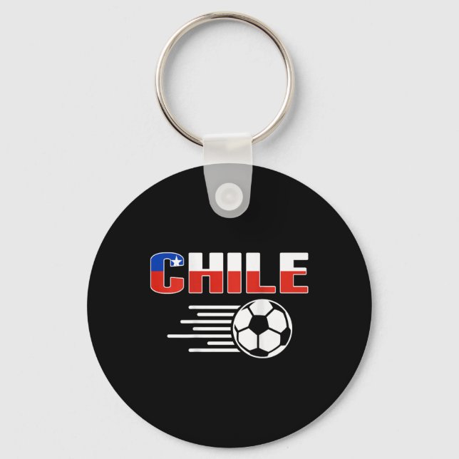Proud Chile Soccer Lovers Jersey Pride Chilean Foo Key Ring (Front)