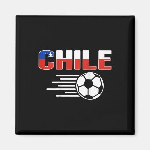 Proud Chile Soccer Lovers Jersey Pride Chilean Foo Magnet
