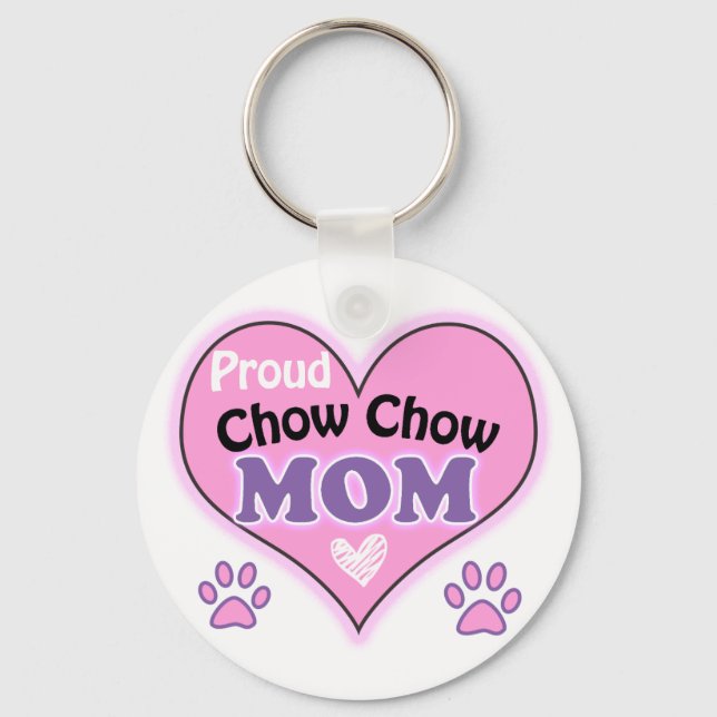 Proud Chow Chow Mum Key Ring (Front)