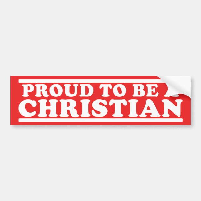 Proud Christian Bumper Sticker (Front)