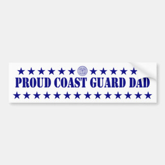 Proud Coast Guard Dad Stars Bumper Sticker