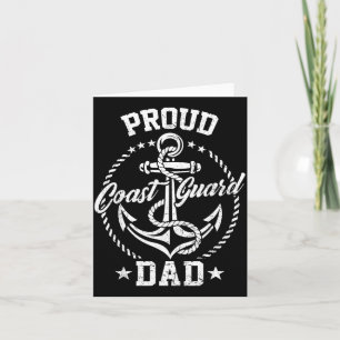 Proud Coast Guard Dad USCG Coastie Family Matching Card