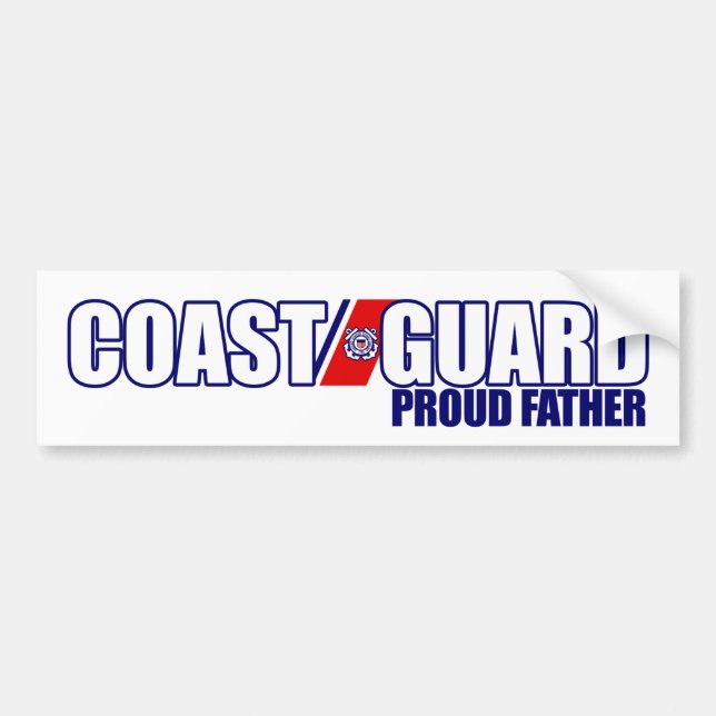Proud Coast Guard Father Bumper Sticker (Front)