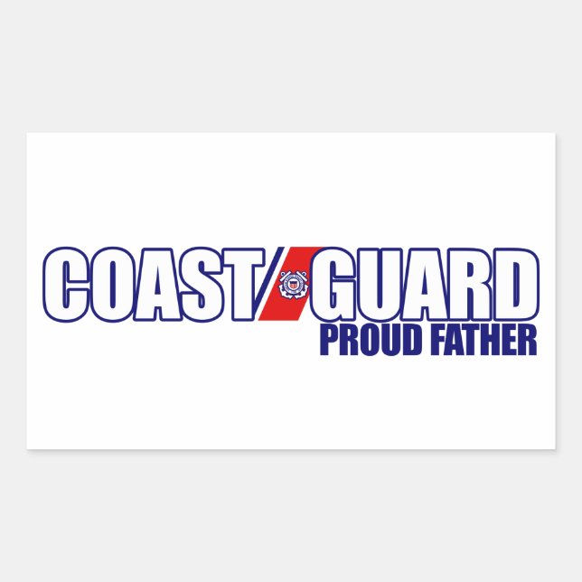 Proud Coast Guard Father Rectangular Sticker (Front)
