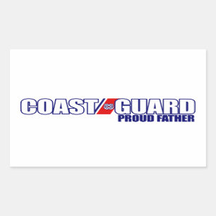Proud Coast Guard Father Rectangular Sticker
