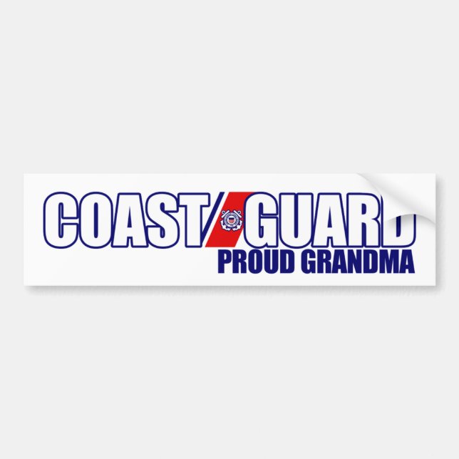 Proud Coast Guard Grandma Bumper Sticker (Front)