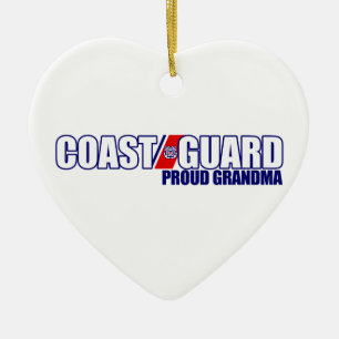 Proud Coast Guard Grandma Ceramic Tree Decoration