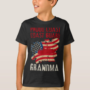Proud Coast Guard Grandma Military Illustration T-Shirt