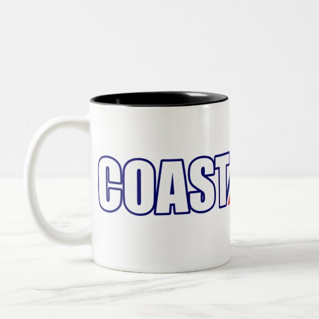 Proud Coast Guard Grandpa Two-Tone Coffee Mug (Left)