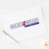 Proud Coast Guard Husband Rectangular Sticker (Envelope)