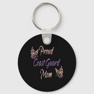 Proud Coast Guard Mom Key Ring