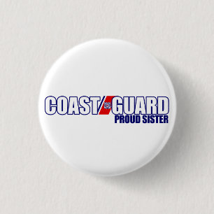 Proud Coast Guard Sister 3 Cm Round Badge