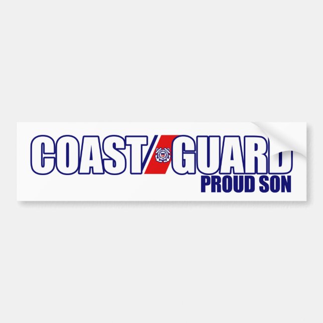 Proud Coast Guard Son Bumper Sticker (Front)