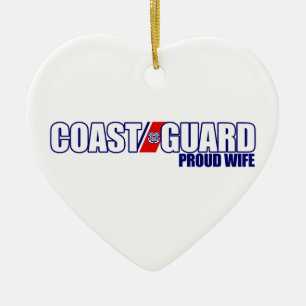 Proud Coast Guard Wife Ceramic Tree Decoration