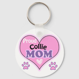 Proud Collie Mum Key Ring