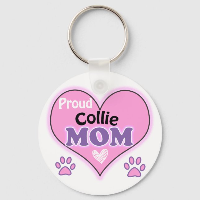 Proud Collie Mum Key Ring (Front)