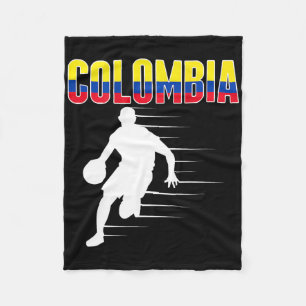 Proud Colombia Sketll Fans Jersey Colombian Flag L Fleece Blanket
