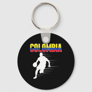 Proud Colombia Sketll Fans Jersey Colombian Flag L Key Ring