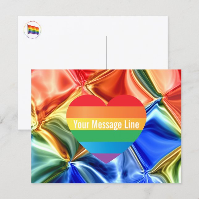 Proud Colours Heart  Postcard (Front/Back)