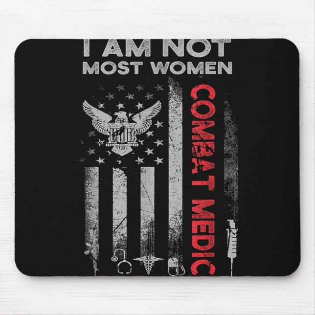 Proud Combat Field Medic Veteran Soldier Gifts Com Mouse Mat (Front)