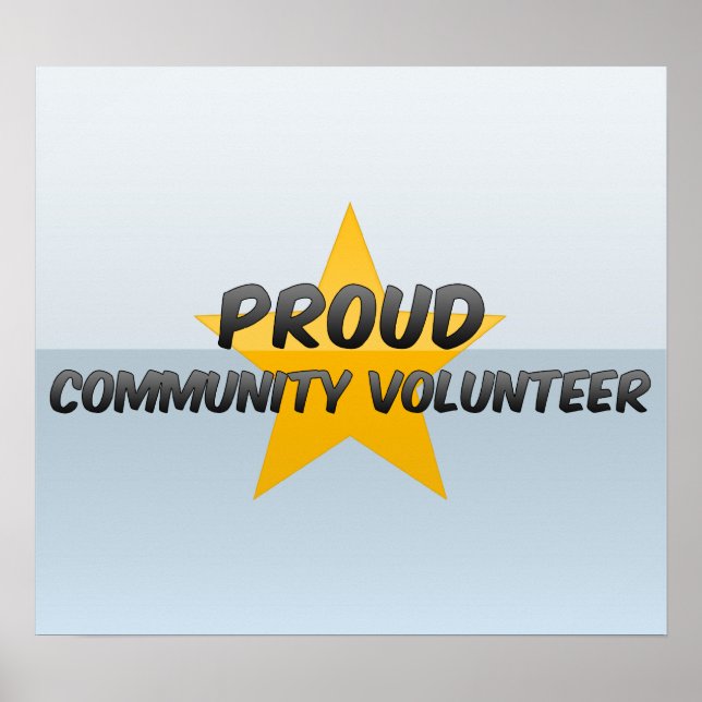 Proud Community Volunteer Poster (Front)