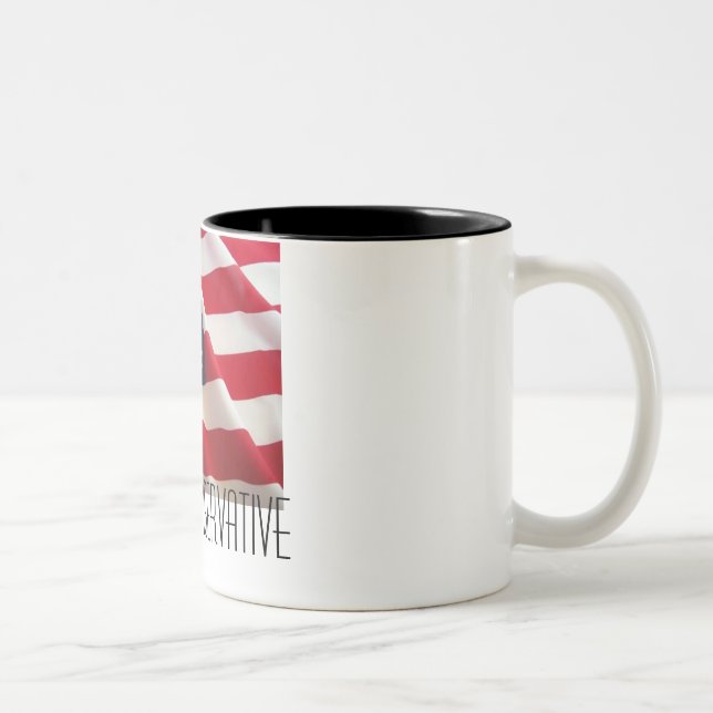 PROUD CONSERVATIVE Two-Tone COFFEE MUG (Right)