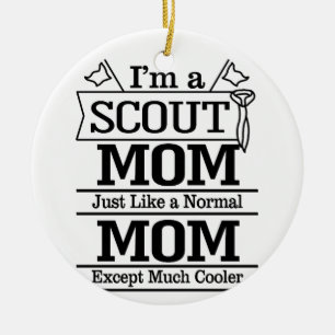 Proud Cool Scout Mum Photo Ceramic Tree Decoration