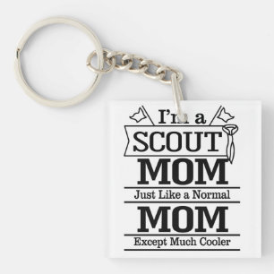 Proud Cool Scout Mum photo Key Ring
