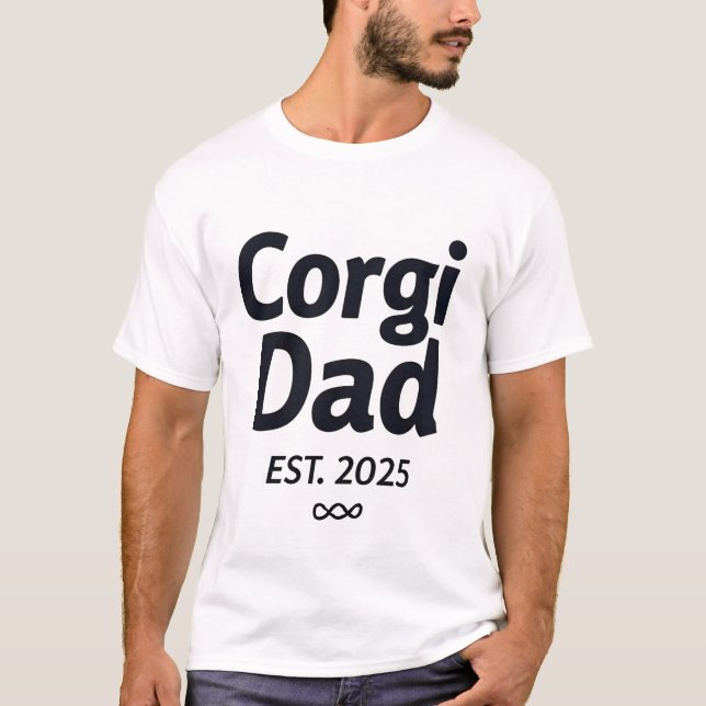 Proud Corgi Dad EST 2025 Tee (Front)